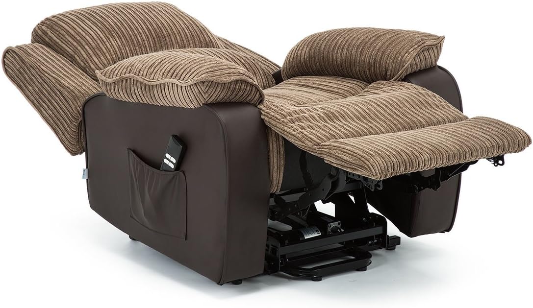 Buy POSTANA DUAL MOTOR ELECTRIC RISE RECLINER JUMBO CORD FABRIC
