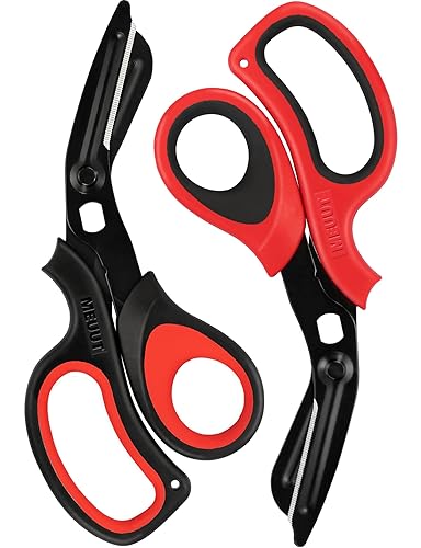 Miniatura 7 de MEUUT Tijeras Médicas Tijeras de Trauma - Tijeras de Vendaje de 8 Pulgadas Resistentes, Tijeras de Grado Quirúrgico de Acero Inoxidable EMT