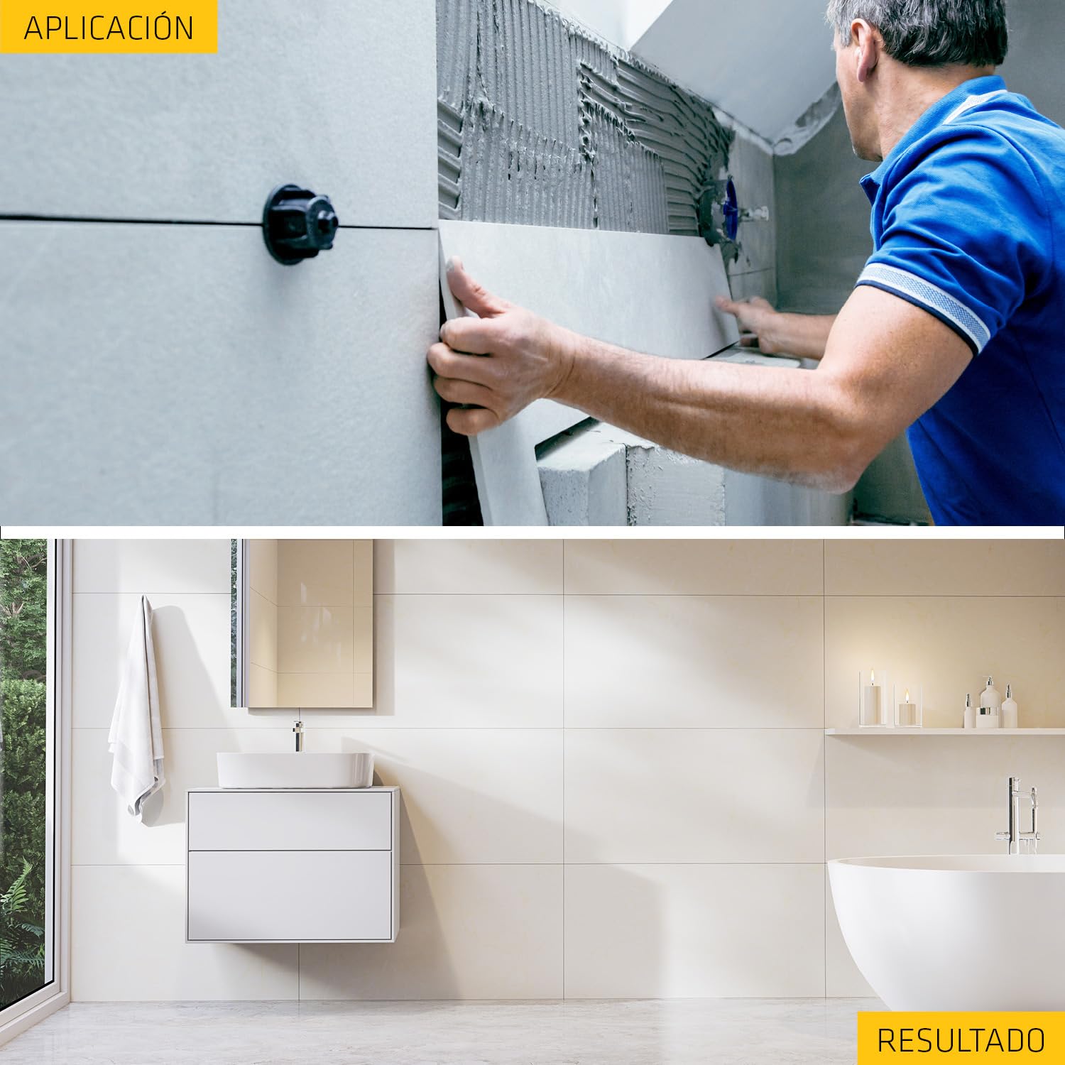 SIKA - Adhesivo cementoso de consistencia variable de altas prestaciones - SikaCeram-252 StarFlex - Gris - Deformable - Para la colocación de piezas cerámicas de tamaño medio a gran formato - 25kg