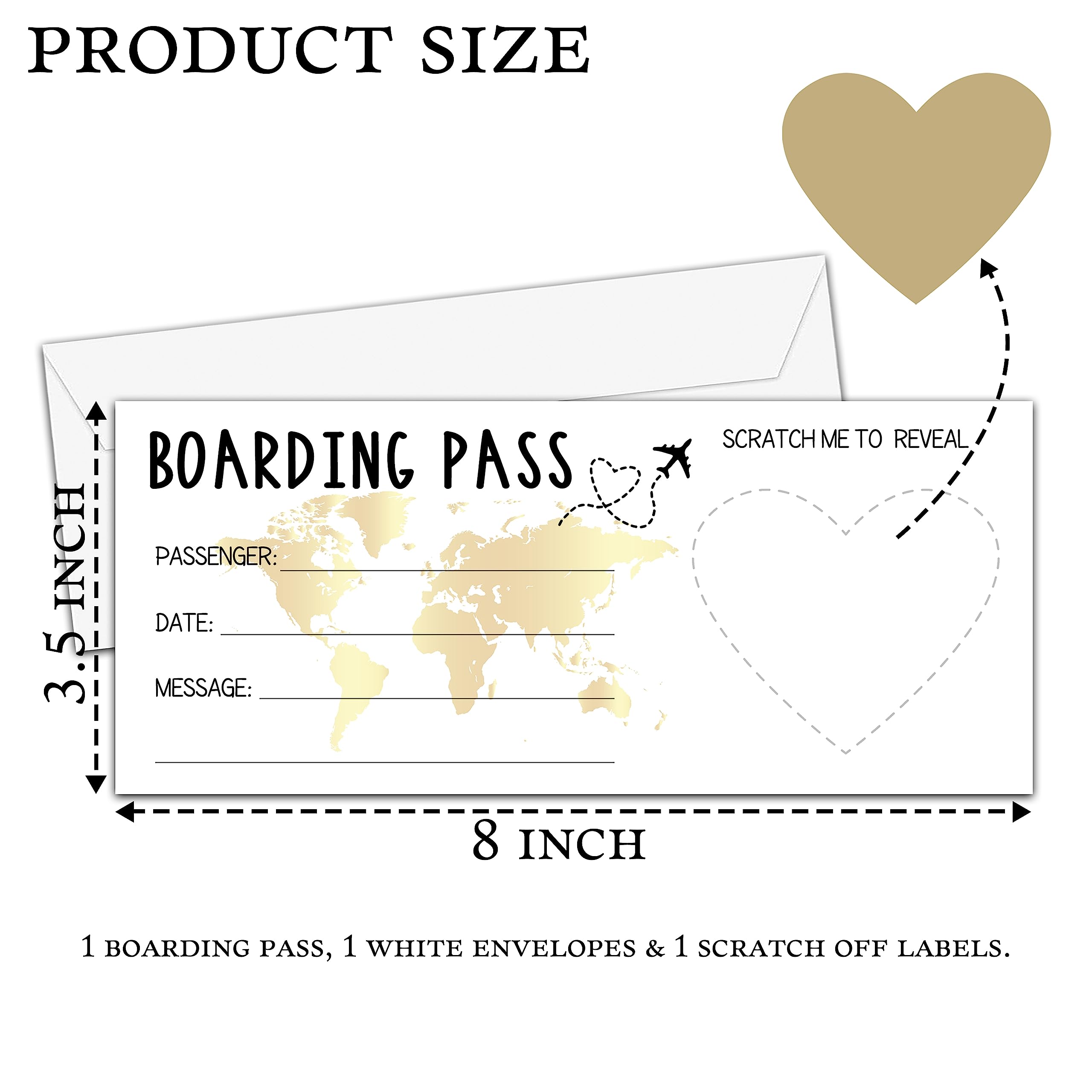 Amazon.com: AWSICE Scratch Surprise Boarding Pass, 1 Set Make Your