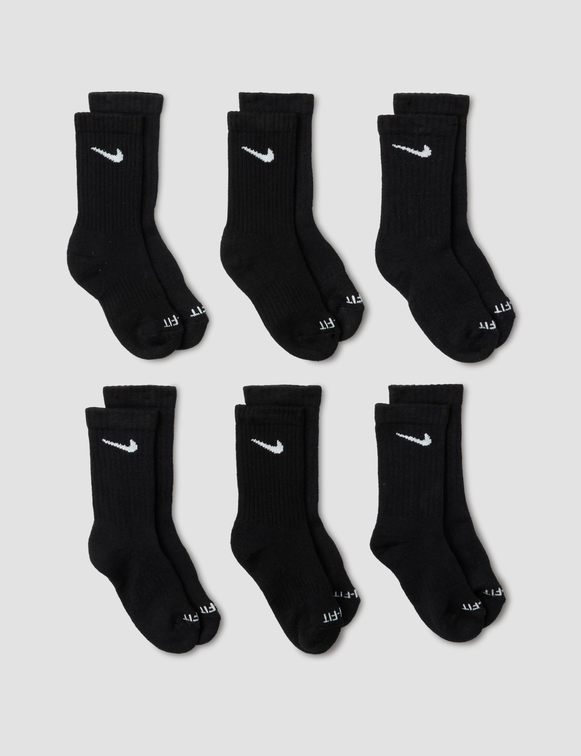 NIKE Little Boy's 6-Pair Young Athletes Basic Cushioned Crew Socks