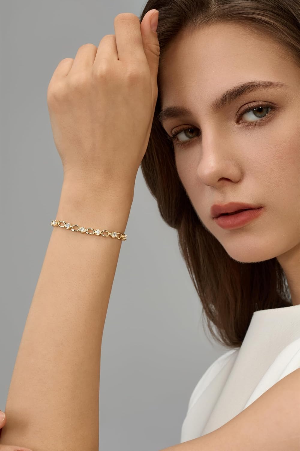 Gold Bracelet For Women, 14k Gold Filled Link Bracelet For Women, Stackable Cuban Link Chain Bracelets Valentines Mother Day New Year Christmas - Image 8