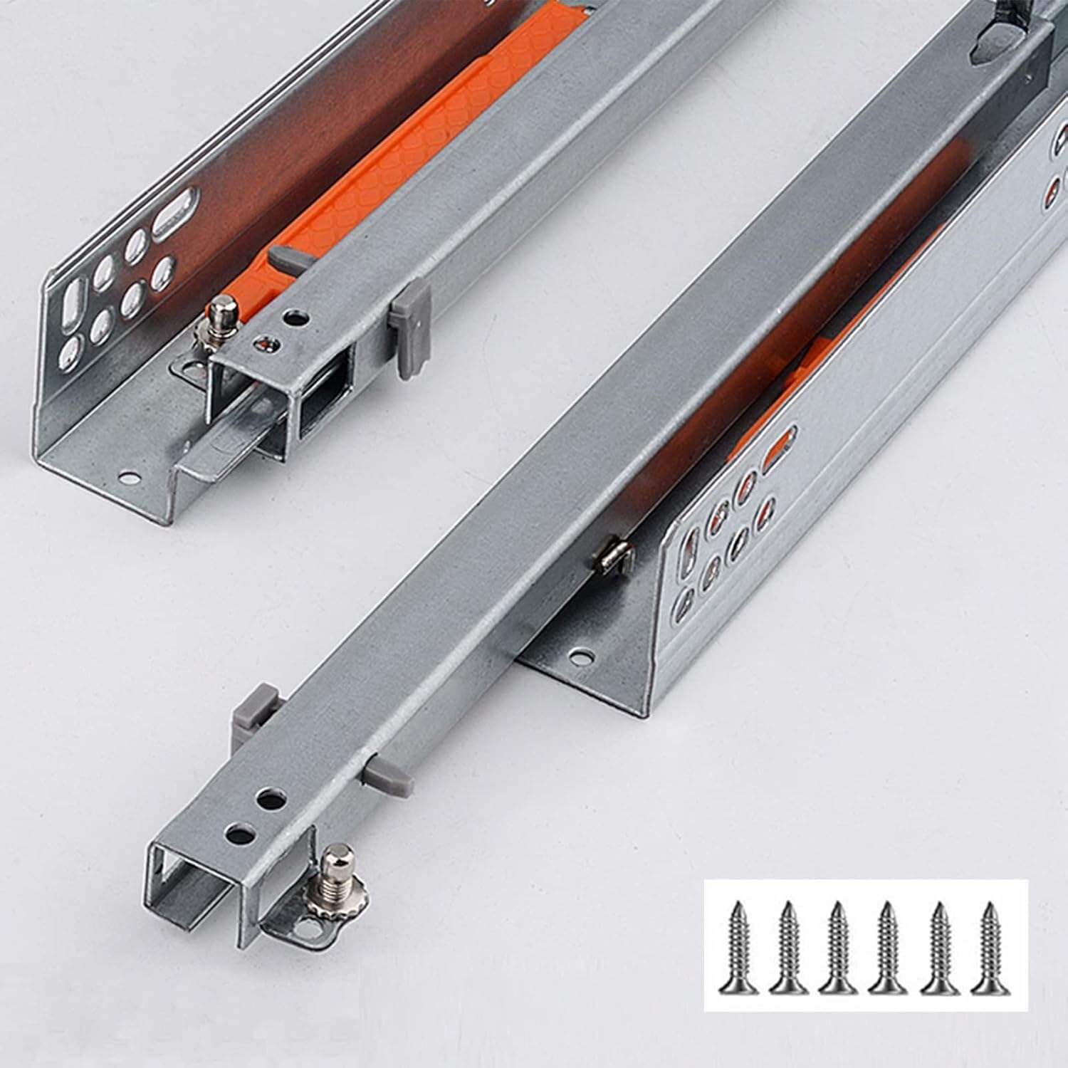 Ghkryd Three Stage Rebound Drawer Runners, Undermount, Hidden Drawer Slide Rail, Buffer/Rebound Track For Computer Keyboard Wardrobe Orbit(,350Mm)