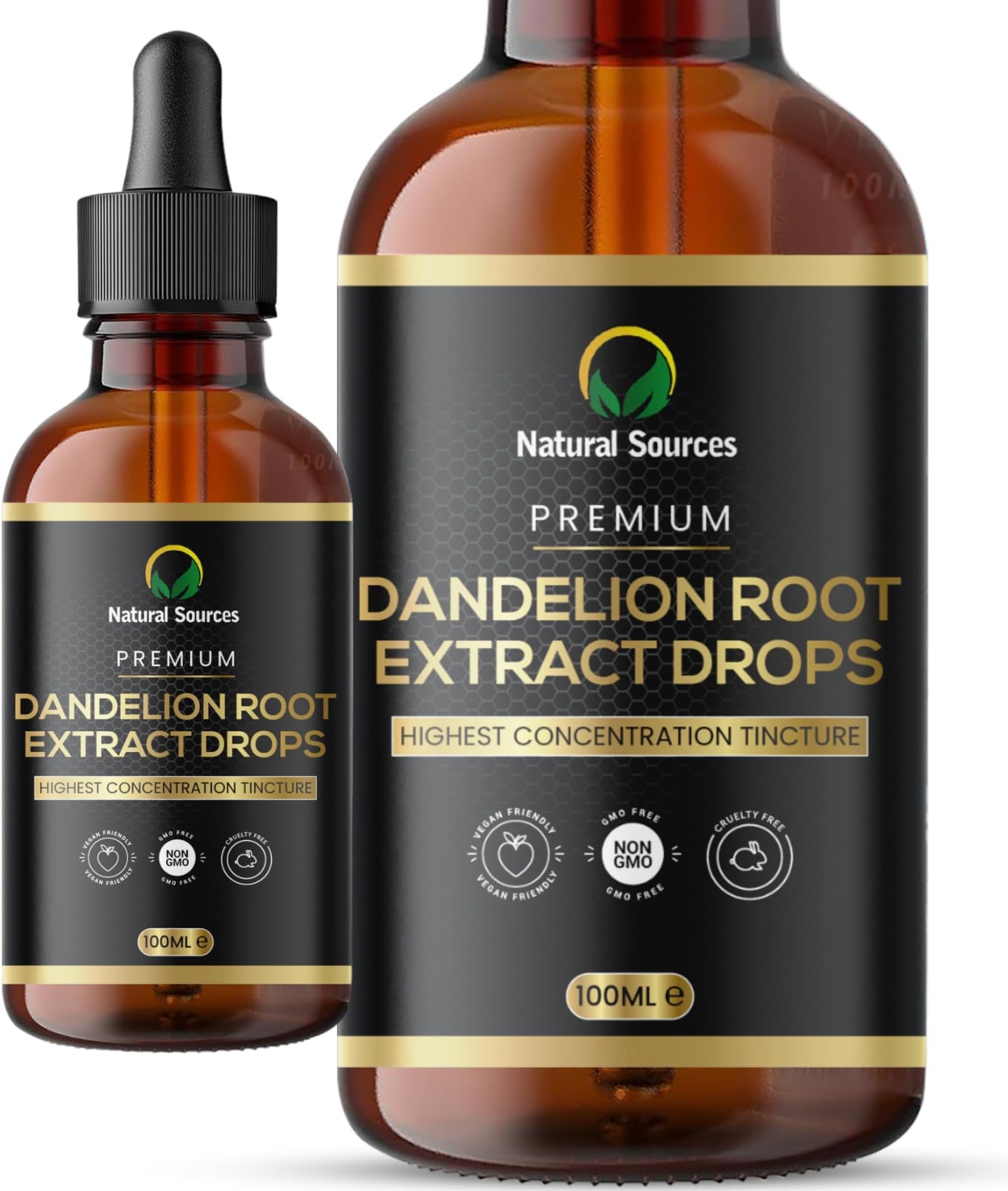 Dandelion Root Extract Drops 100ml – High Strength Dandelion Root Tincture (Taraxacum Officinale) – Traditional Herbal Alcohol Extract – Grown & Produced in the UK