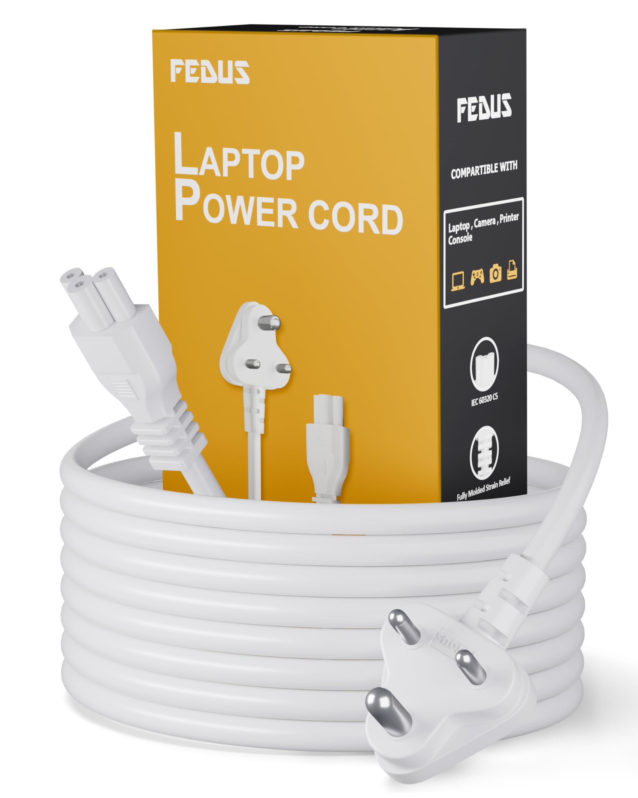 Sponsored Ad - White Laptop Adapter Power Cable 1 Year Warranty, 1.8 Meter Laptop Charging Power Cord Wire for Lap top, Lapto p Power Cable for All L aptop Charger