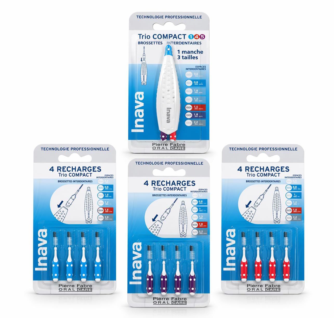 Inava Brossettes Interdentaires + 3 Recharges (4x)