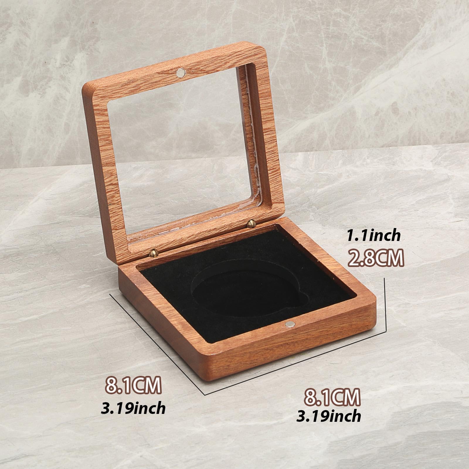 Amazon | Guohetuk コインメダル収納ケース 木製 コレクションボックス