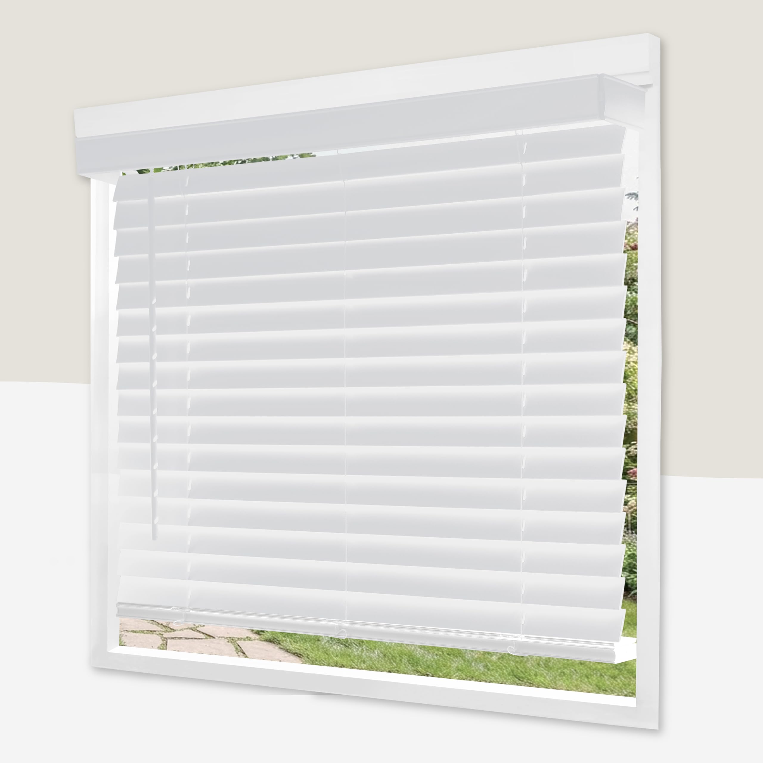 CHICOLOGY Faux Wood Blinds, Window Blinds, Wood Blinds, Window Shades, Window Treatments, Blinds & Shades, Window Shades For Home, Wooden Blinds, Basic White, 12"W X 84"H