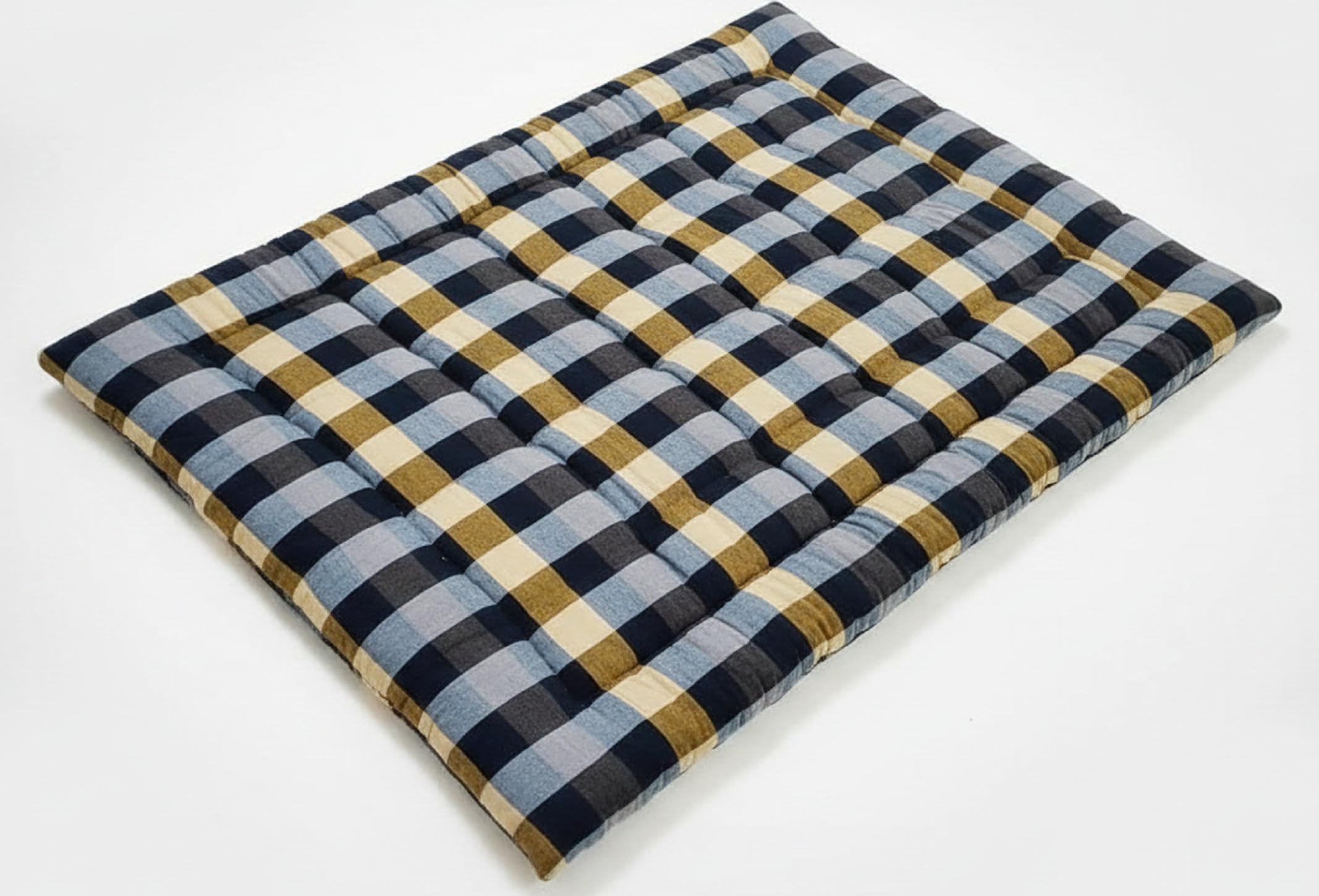 Hb Msala Single Bed Cotton Filled Mattress Gadda Soft & Reversible (3 x 6) Y-2,Black Check-image-44