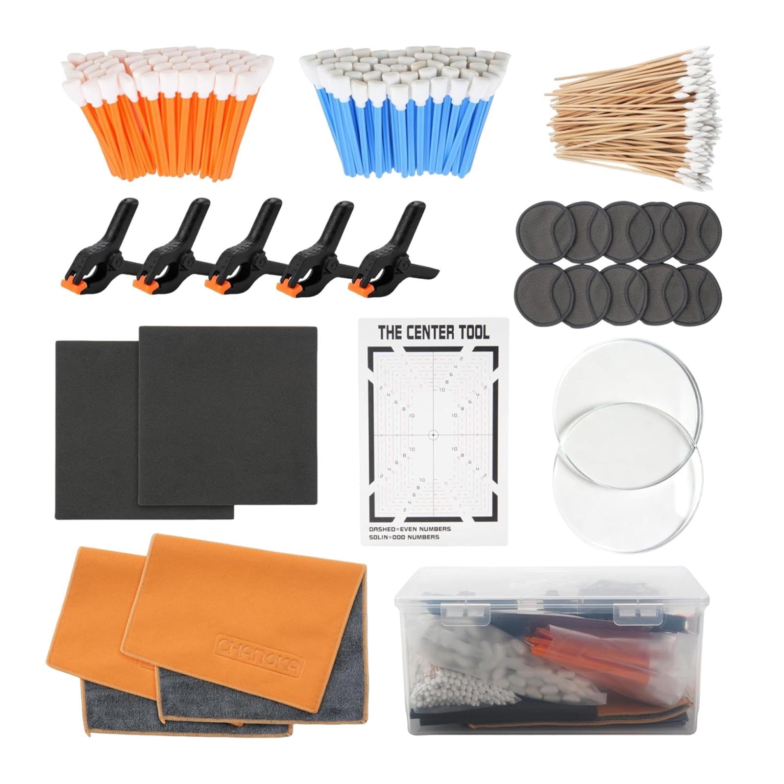 100 Pezzi Kit per La Cura delle Carte Collezionabili con Panno Pulente Accessori di Manutenzione Strumenti di Riparazione Scatola di Conservazione