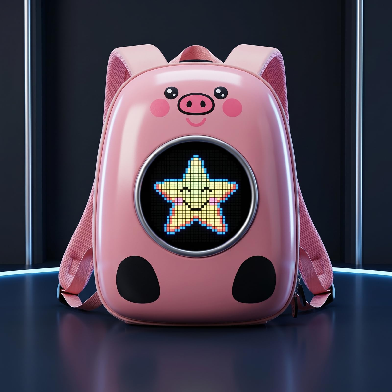 APP Control LED Backpack z Pełnokolorowym Programowalnym Ekranem | Wyświetlacz tekstu obrazu animacji GIF, wodoodporna lekka torba bagażowa dla studentów, profesjonalistów, na imprezy,
