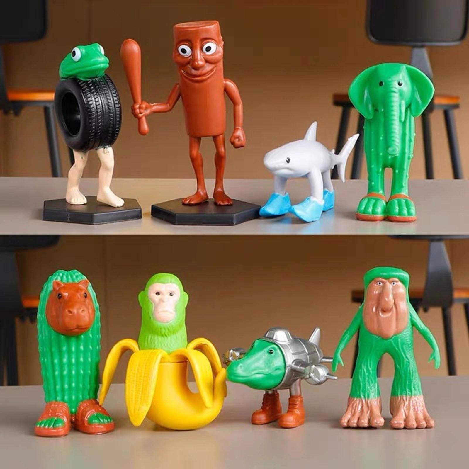 DAVBNM 8PCS Italian Brainrot Action Figures Set, Tung Tung-Tung Sahur Figures, Funny Collectible Figure - Image 3