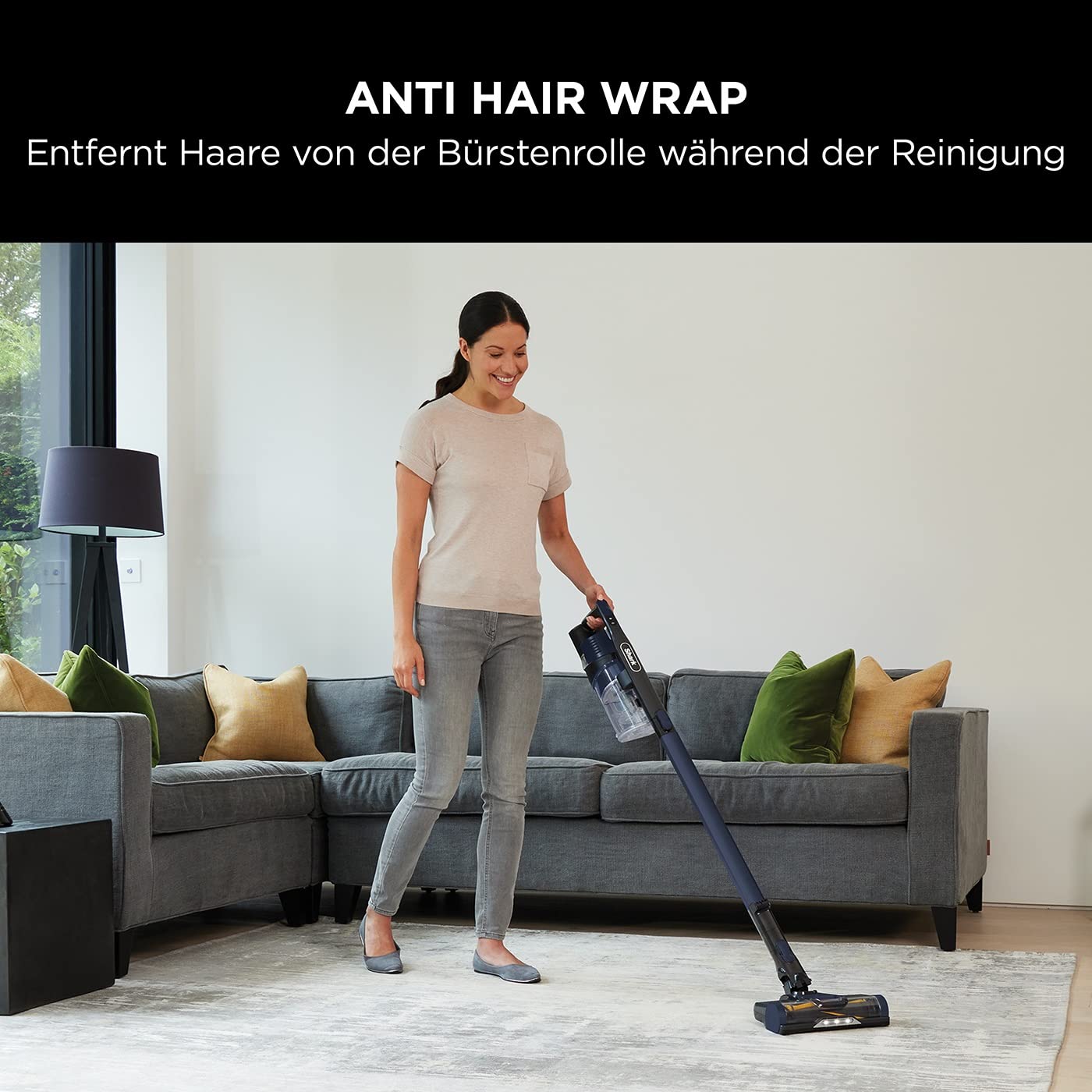 Shark Kabelloser Staubsauger Mit Anti-Hair-Wrap – 60 Min Laufzeit, DuoClean, Fugendüse Inklusive