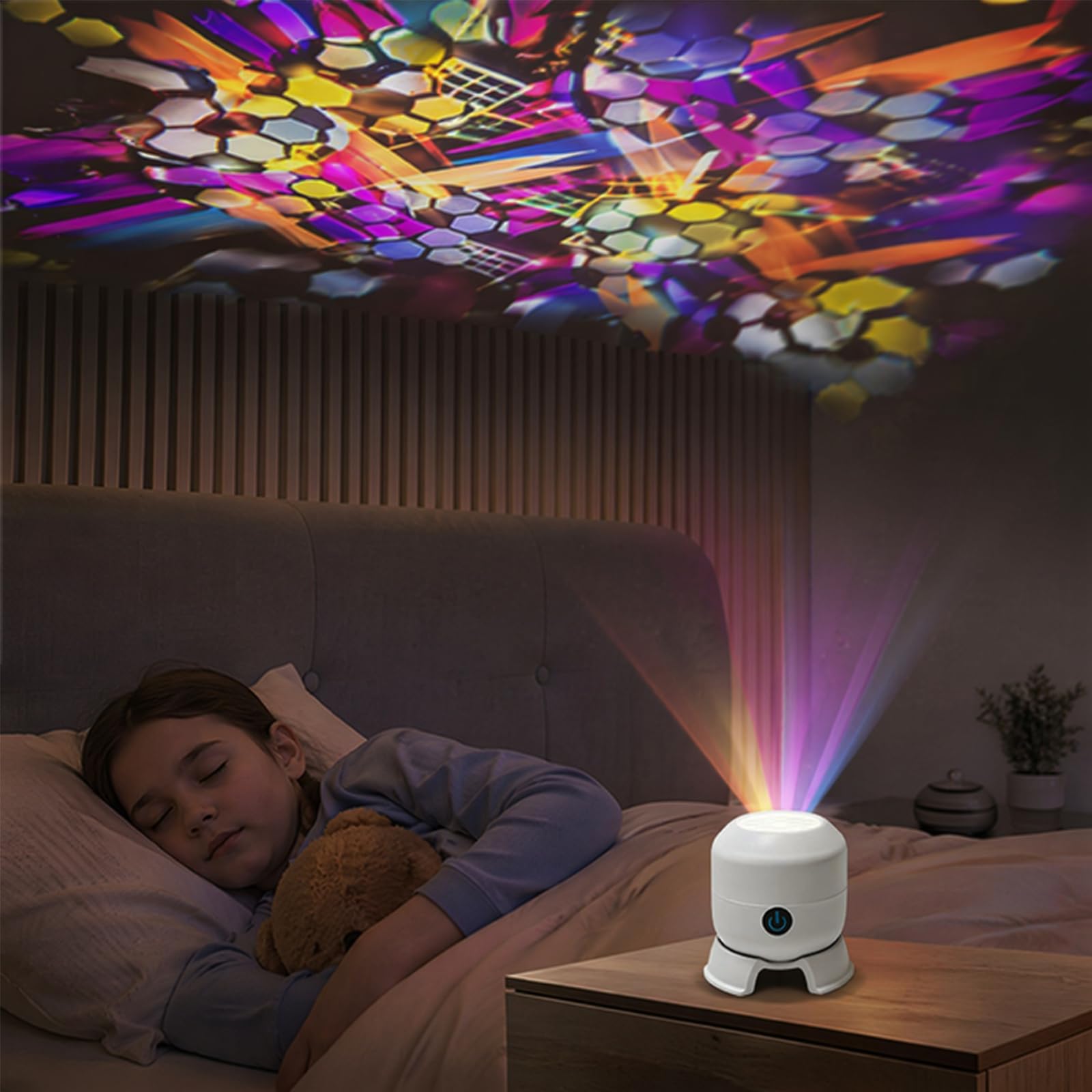 Dynamic Rotating LED Projector Light, 2-in-1 LED Ocean Light Projector