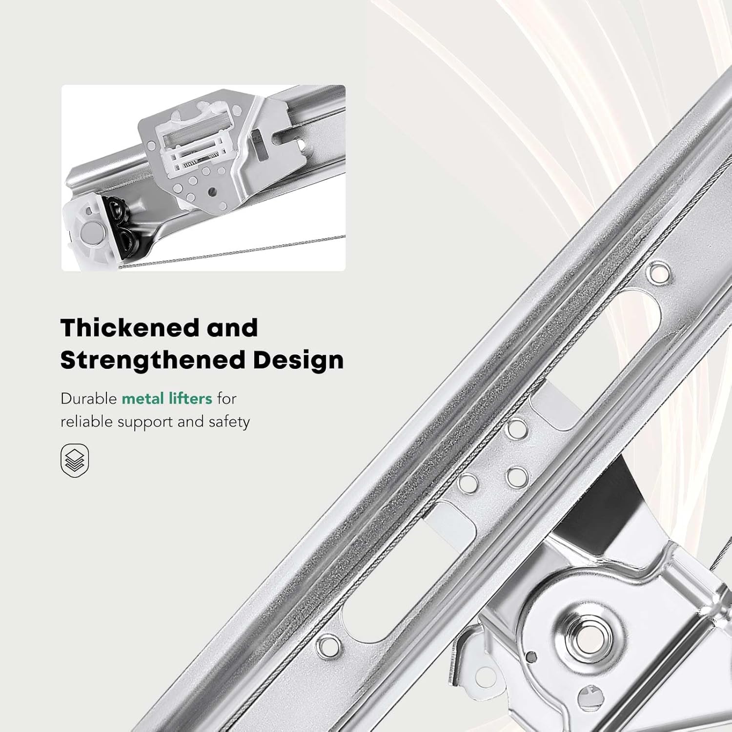 YHTAUTO Rear Passenger Side Power Window Regulator Without Motor for BMW 323i/328i 1999-2000 Sedan, 323i 2000 Wagon, 325i/325xi 2001-2005 Sedan/Wagon, 330i/330xi 2001-2005 Sedan