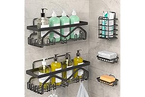 Coraje Adhesive Shower Caddy Organizer for a Tidy Shower Experience
