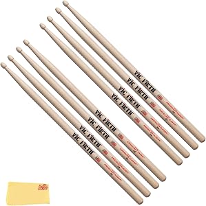 Vic Firth P5A.3-5A.1 American Classic Wood Tip Drumsticks (Pack of 4)