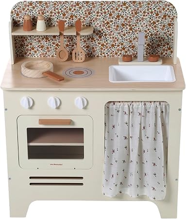VERTBAUDET Cuisine Enfant Écru en Bois FSC avec Accessoires