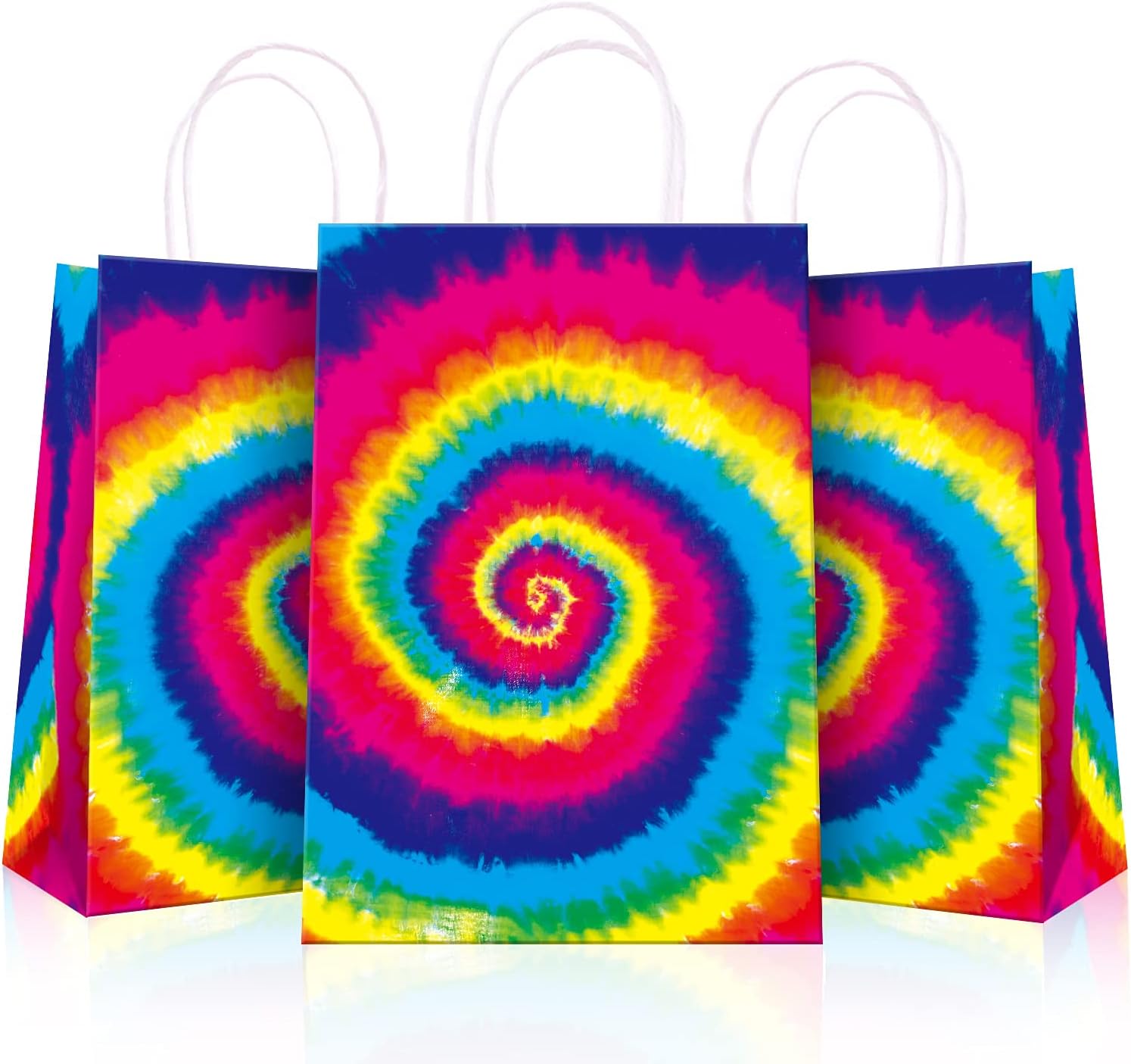 sunny seat Goodies Bags Colorful Paper Gifts Bags with handle Party Favors For Girls Kids Goodies Bags for Girls Boy Birthday Baby Shower Party Supplies
