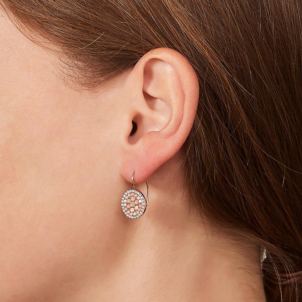 Fossil Pendientes de mujer acero inoxidable cierre gancho