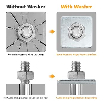 Square Washers, 30 Pack 1/2 ID x 2 x 2
