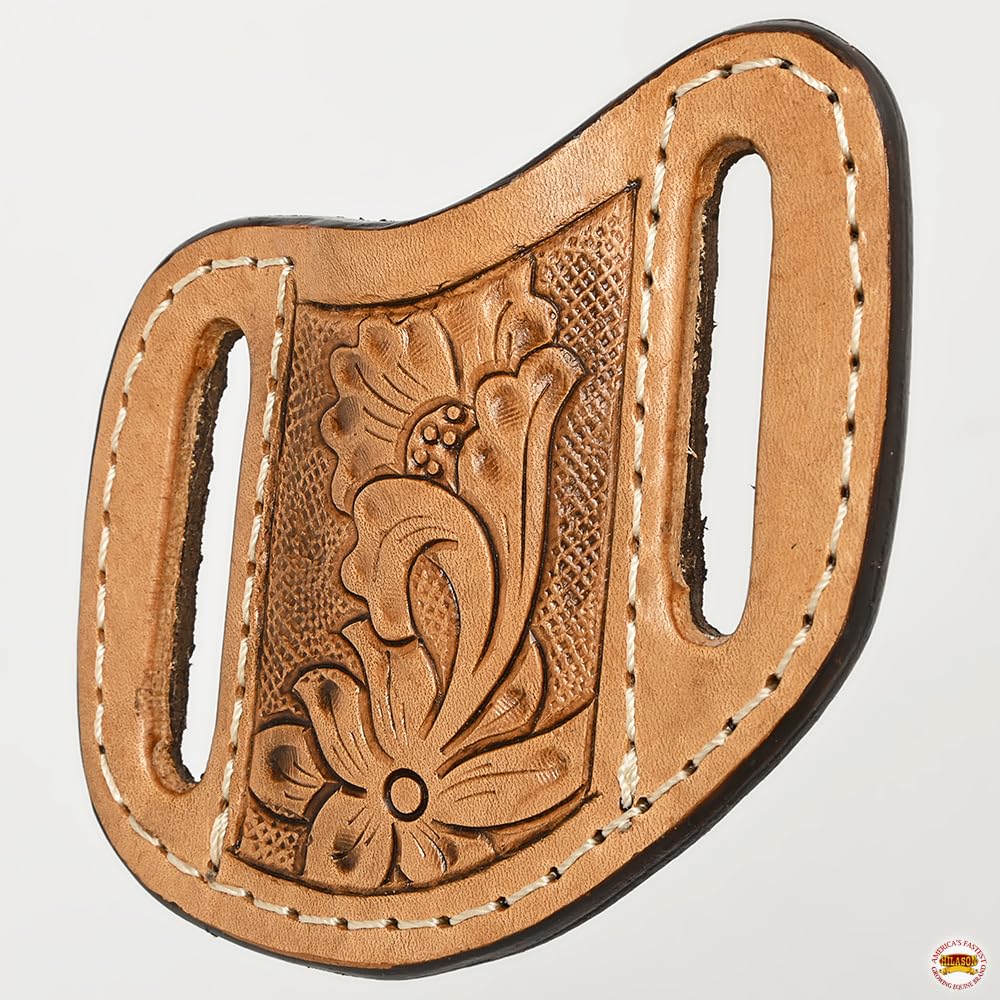 HILASON Medium Western Floral Stylish Design Geniune Leather Knife Holder