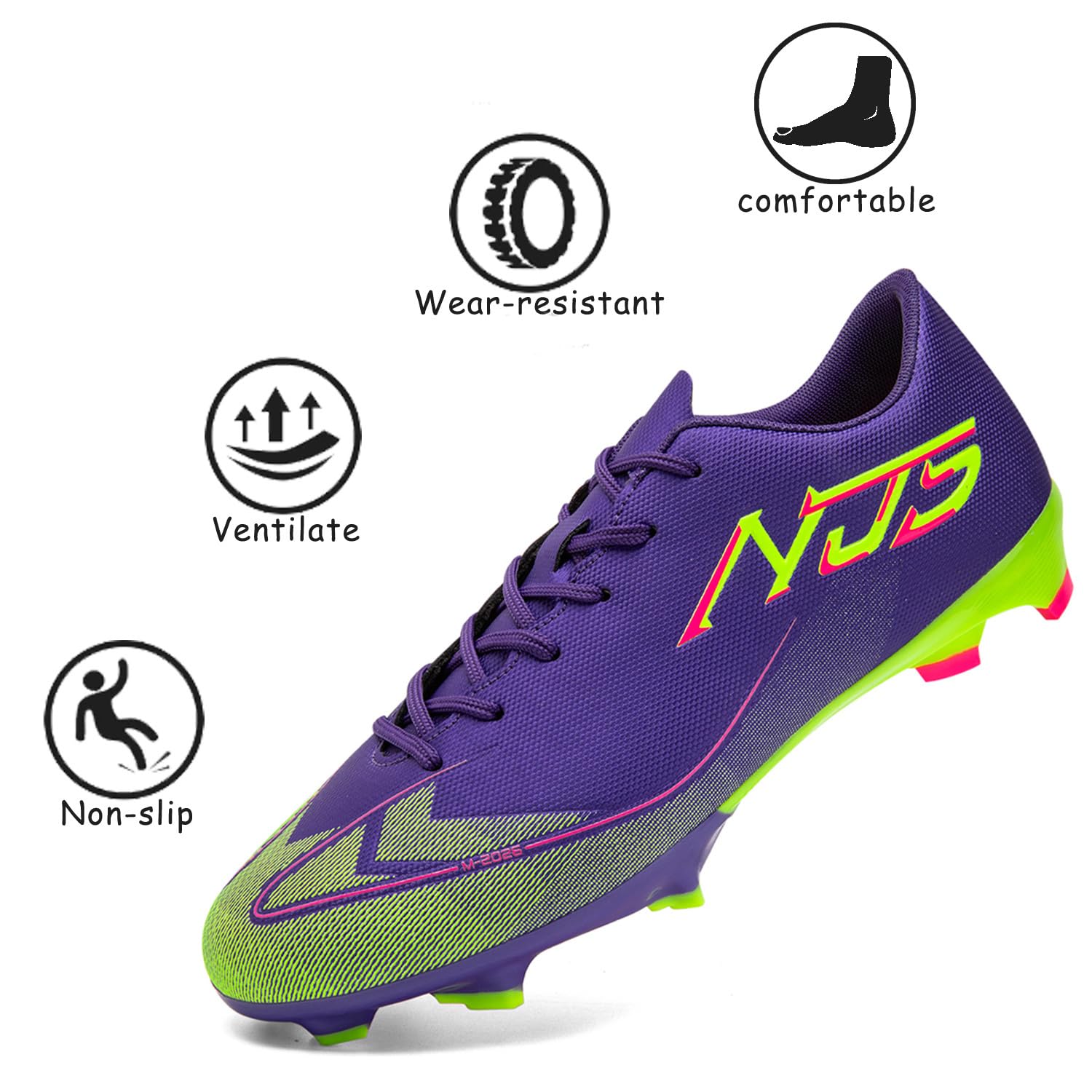 Zapatos de Fútbol para Hombre Spike Profesionales Atletismo Calzado de Fútbol Turf Adolescentes Zapatillas de Deporte Zapatos de Fútbol al Aire Libre de Competición