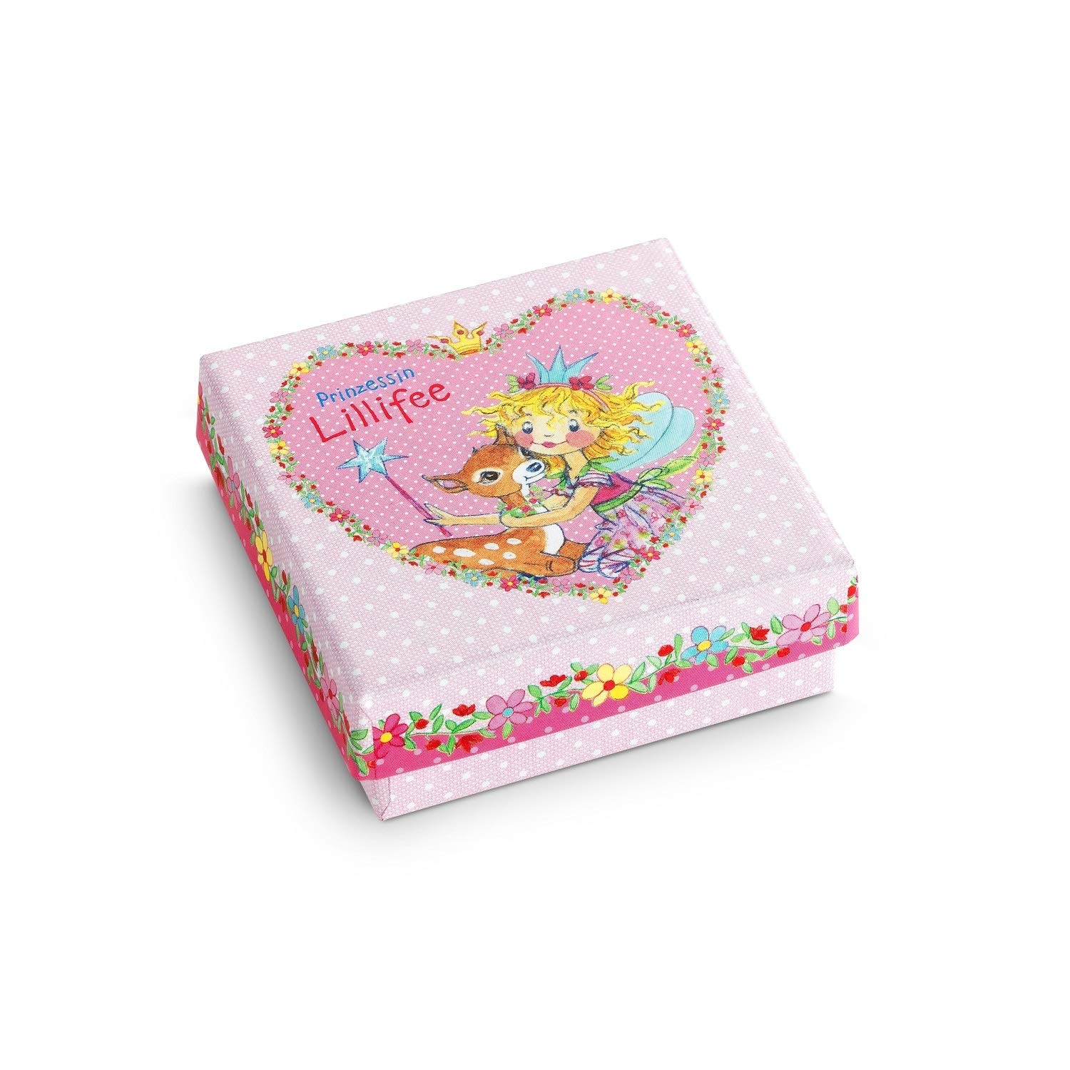 Prinzessin Lillifee Pendientes de aro en Plata de Ley 925 para niñas, con circonitas sintéticas, se entregan en caja regalo de joyería