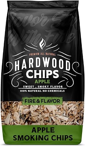 Miniatura 2 de Fire & Flavor Virutas de madera premium totalmente natural para ahumar - Accesorios para ahumador, regalos para hombres y mujeres - Manzana - 2