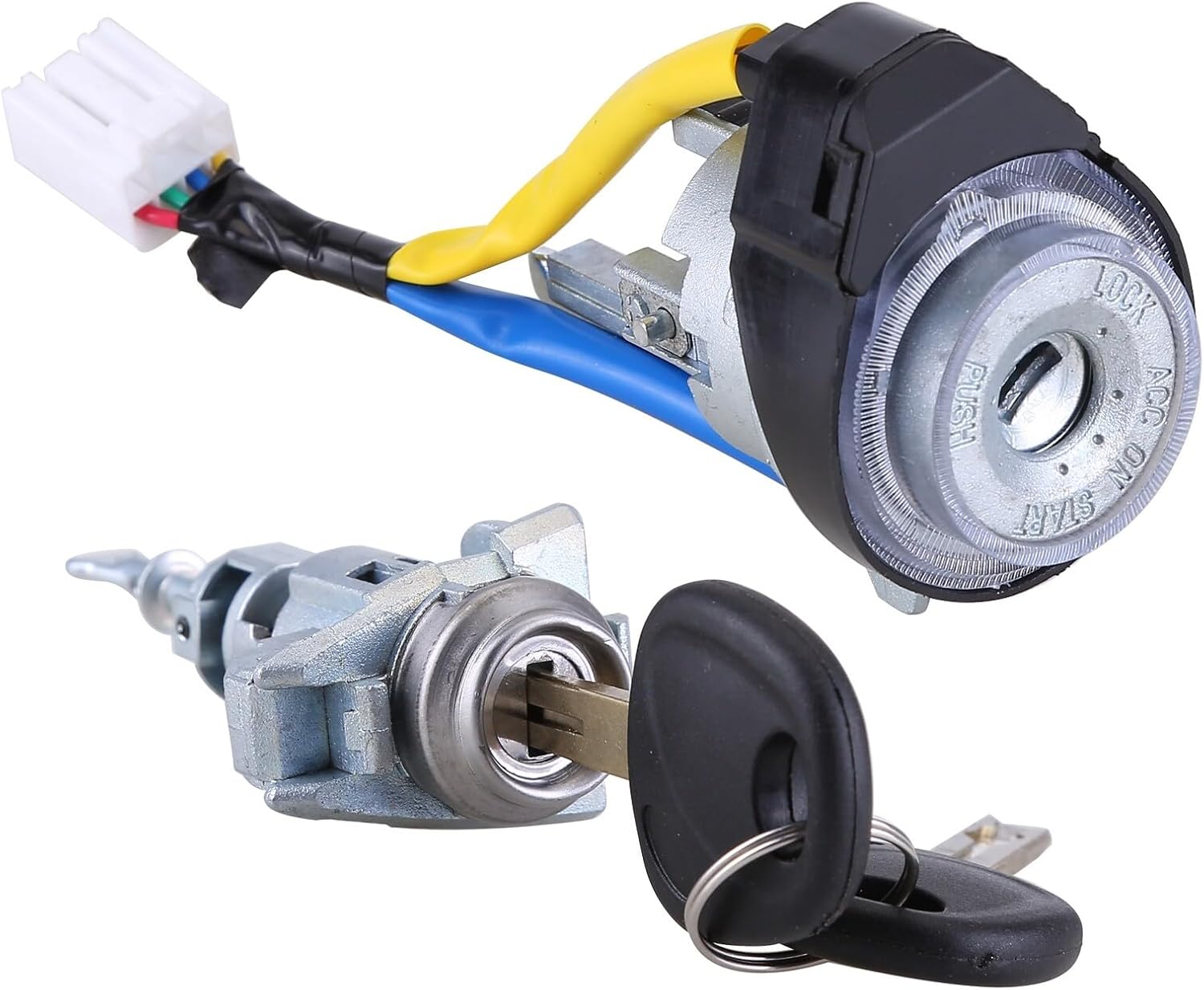 Ignition Switch Lock Cylinder Doors Lock Set with 2 Keys,Slakerbe 819001WK00 81905-2T040 Door Lock Cylinder & Ignition Switch with Key Set fit for Kia Optima 2011 2012 2013 2014 2015 US Warehouse