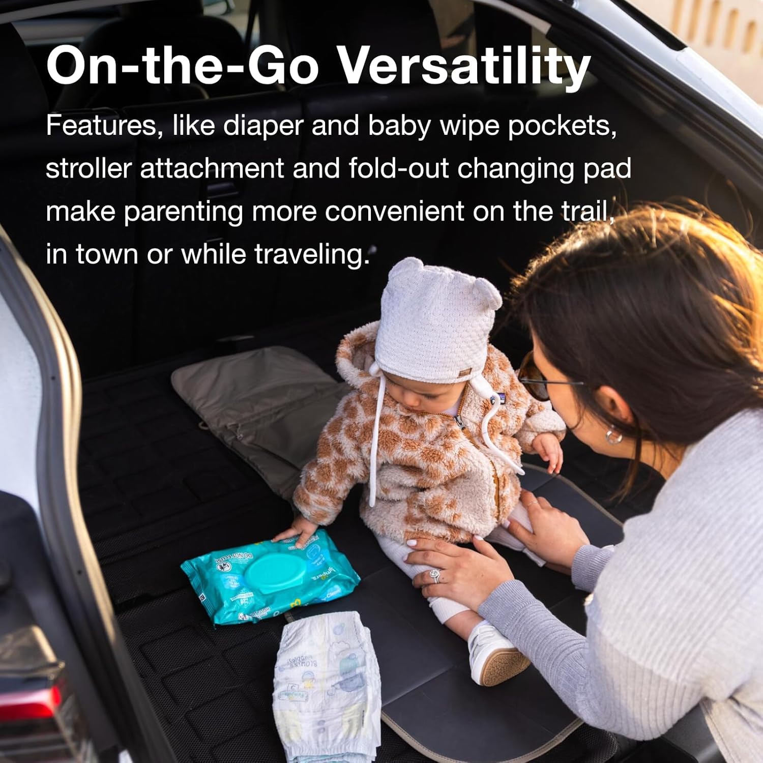 Osprey Poco Portable Changing Pad - Washable Travel Baby Diaper Mat with Pockets - Image 4