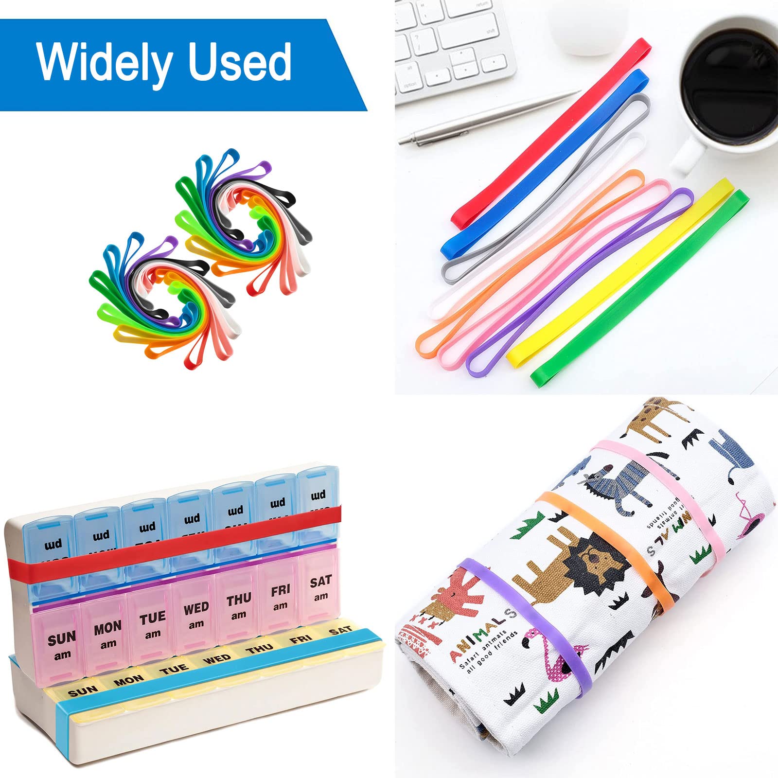 Silicone Wide Rubber Bands 3 Inch, 33Pieces Elastic Rubber - View #6