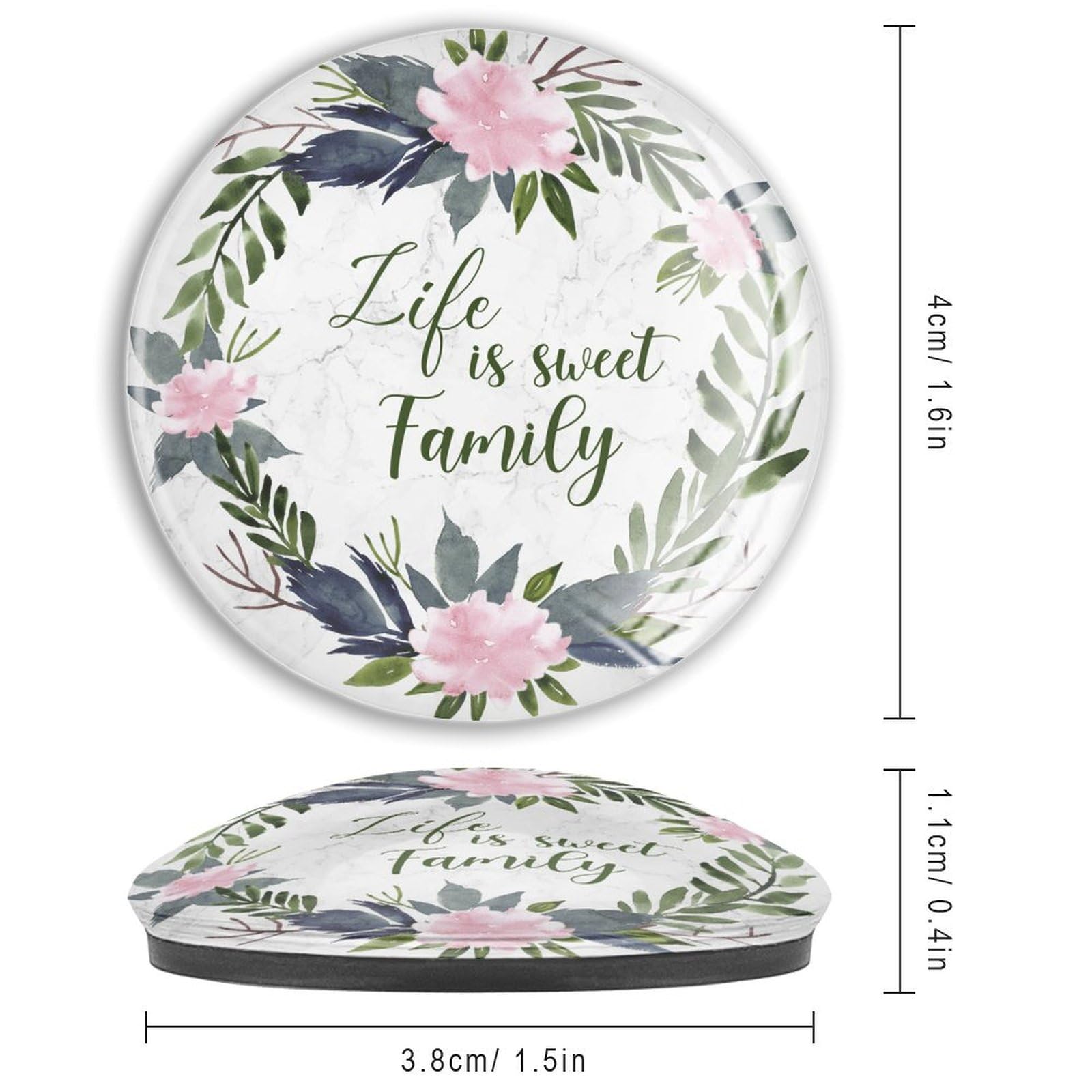 16 Calamite Frigorifero Floreali: Mini Magneti Decorativi Rosa E Bianco Per Foto E Appunti - 2