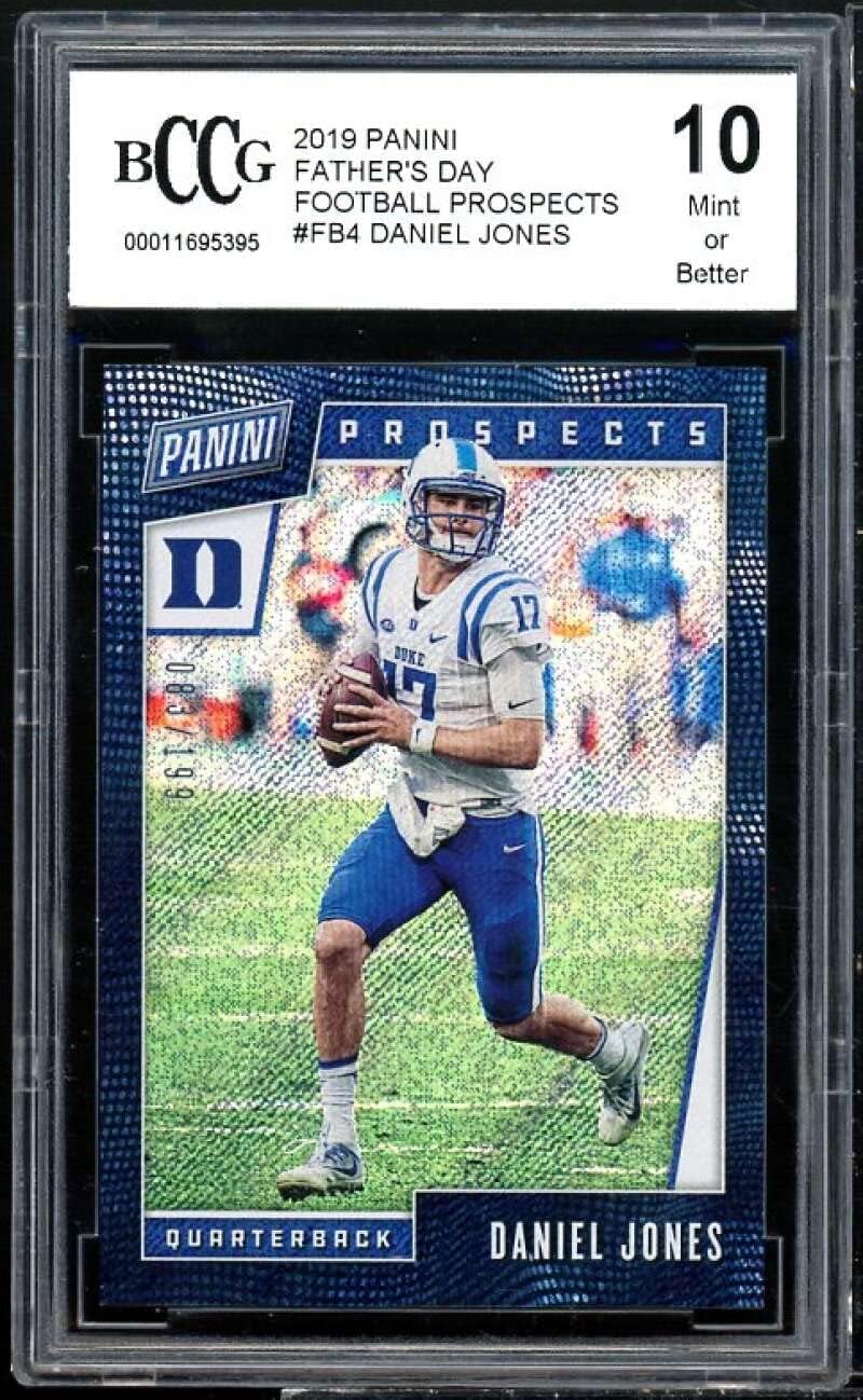 Daniel Jones Rookie 2019 Panini Father's Day Football Prospects #207 BGS BCCG 10
