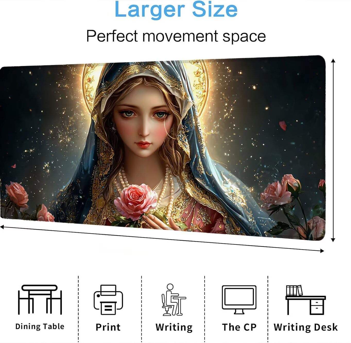 Podkładka pod mysz, podkładka pod mysz XXL 1500 x 800 mm podkładka pod mysz dla graczy, wodoodporna gumowa podstawa, duża podkładka pod mysz do gier na biurko szyte krawędzie wodoodporna