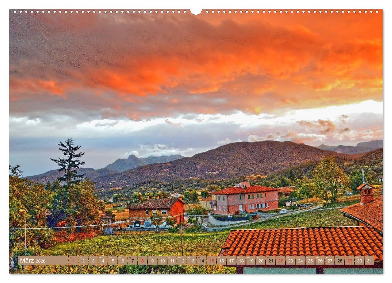 Garfagnana, Impressionen aus dem Norden der Toskana (hochwertiger Premium Wandkalender 2026 DIN A2 quer), Kunstdruck in Hochglanz: Zauberhafte Schönheit der Nord-Toskana (CALVENDO Orte)
