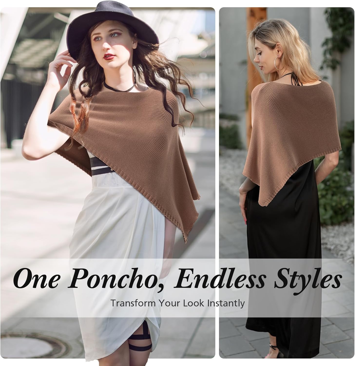 Women Fall Knitted Poncho Shrug Women Autumn Blouse Top Lightweight Sweater Poncho Bolero for Evening Dress Skirt - Image 6
