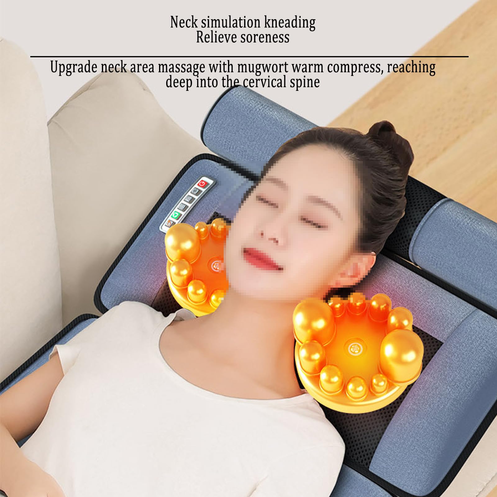 Almohadilla térmica, cojín masajeador de hombros y cuello, planta de las piernas, cintura y espalda, silla de masaje multifuncional de cuerpo completo, almohadilla térmica para masaje eléctrico d
