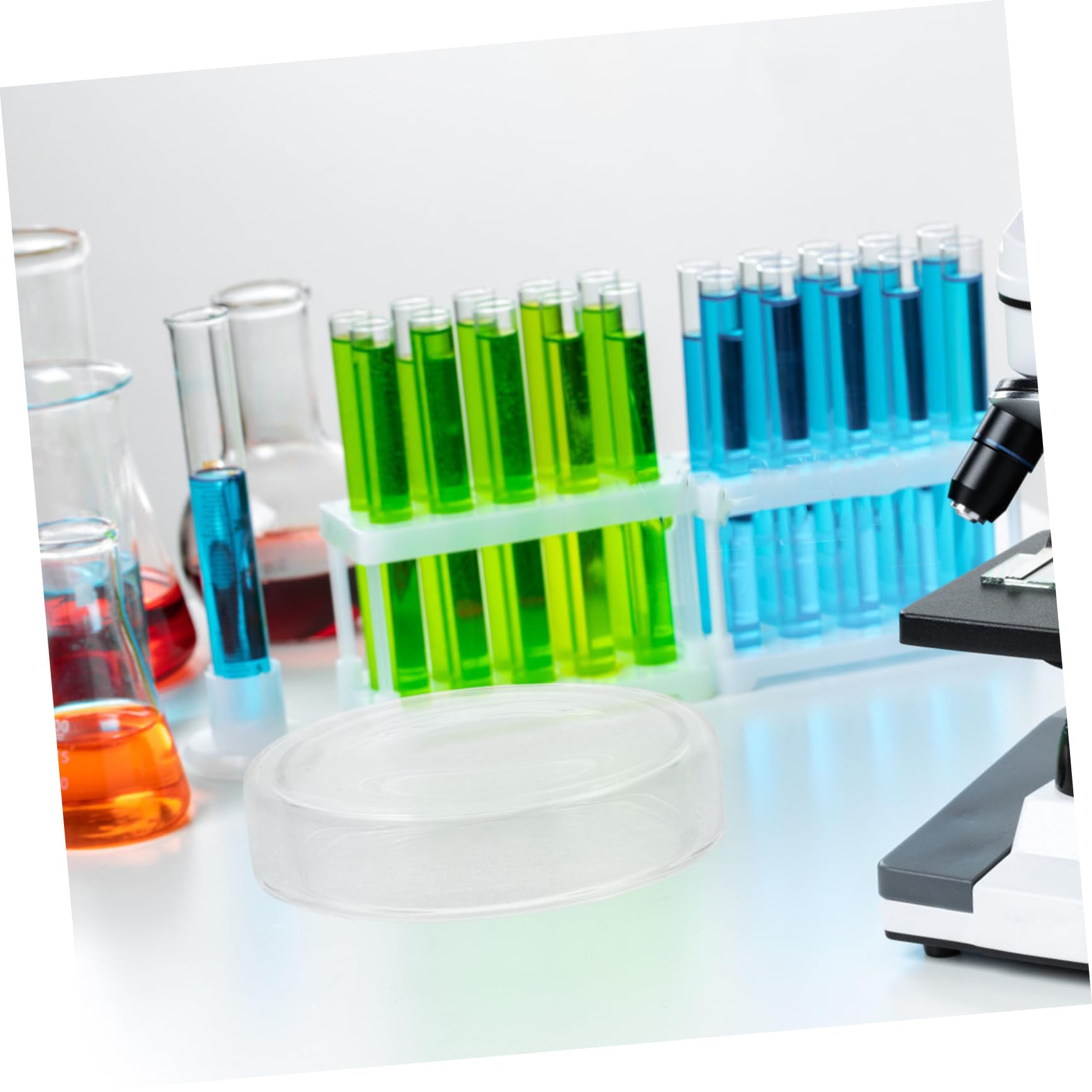 Sosoport 6 pezzi Piastre Petri da Laboratorio in Vetro Borosilicato con Coperchio Trasparente per Colture Cellulari e Tessuti Resistente ad Alte Temperature Riutilizzabili
