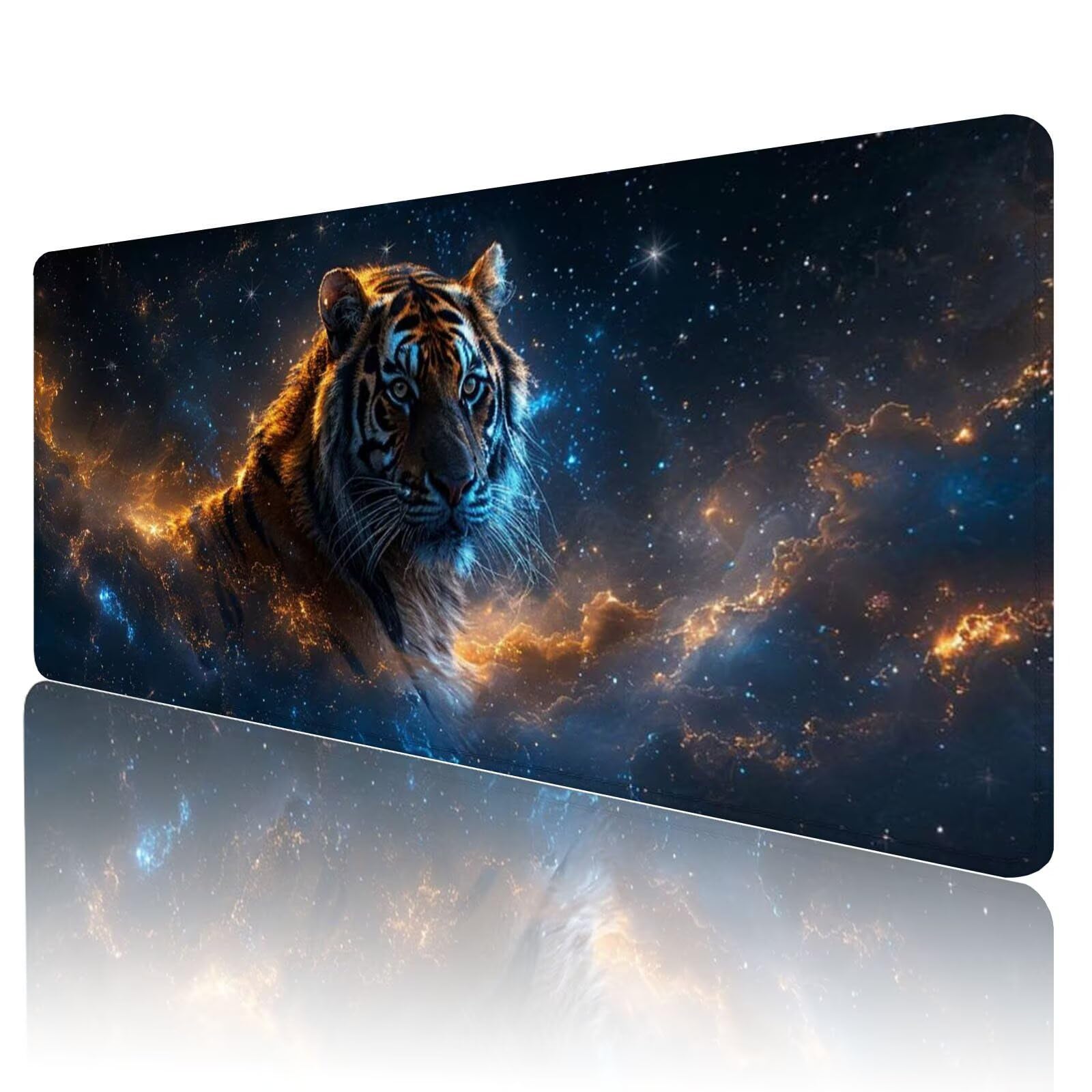 Podkładka pod mysz do gier tygrys duża podkładka pod mysz XXL 1800 x 900 mm gamingowa podkładka pod mysz gwiaździste niebo mata na biurko zwiększona precyzja i prędkość dla stabilnego chwytu na