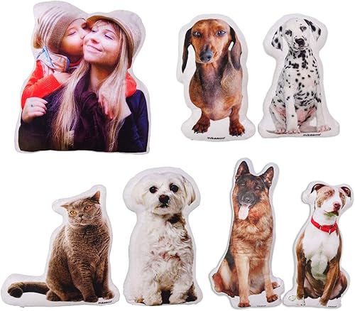 Miniatura 7 de Printtoo Almohada personalizada con fotos de mascotas, almohada con forma personalizada, almohadas de retrato conmemorativo para mascotas, almohada