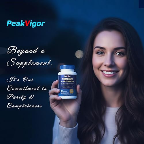 Miniatura 8 de 12 in 1 Magnesium Complex for Women & Men, 1000mg Magnesium Supplement with Glycinate, Citrate, Malate & 9 Forms, High Absorption, Sleep Support,