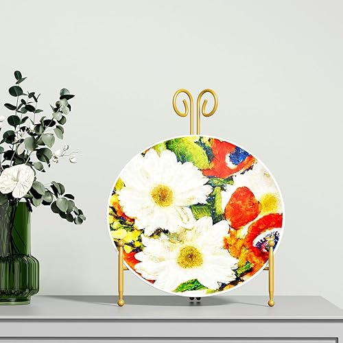 Miniatura 10 de SVENJBB Soportes de placa para exhibición, soporte de placa de 8 pulgadas, soporte de marco de fotos negro para mesa, soporte de caballete