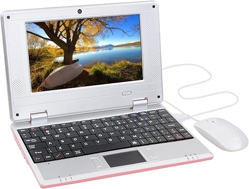 Miniatura 10 de Mini computadora portátil de 7 pulgadas, Netbook para niños, Android 12 Quad Core 32GB WiFi Cámara integrada Netflix YouTube Flash Player (verde)