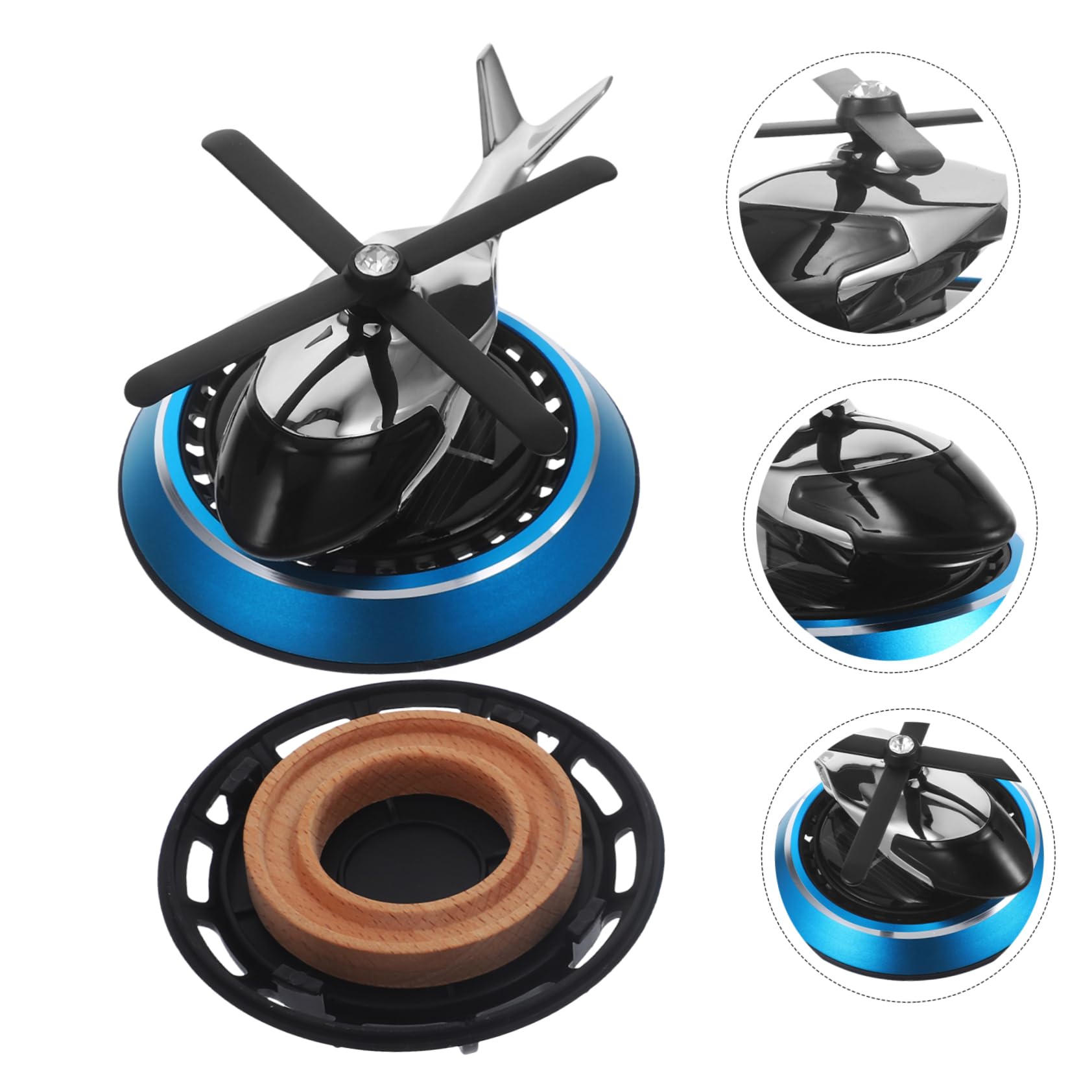 Mobestech 3stücke Solarbetriebene Helikopter-auto-dekoration Aromadiffuser Für Pkw Elegantes Dashboard-ornament Farbverlauf Ohne Duft Für Jedes Auto-innenraum Einzigartiges Für