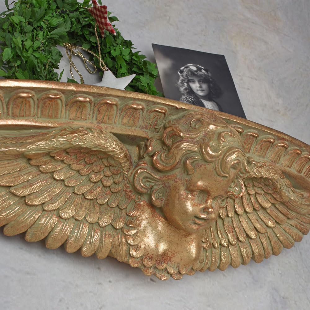 Wandkonsole Engel Konsole Gold Wandablage Wandregal 48 cm lup141 Palazzo Exklusiv