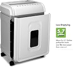 Aurora AU1275MA Niveau professionnel 12-Sheet Papier Micro-Cut et CD/carte de crédit Shredder/ 60 Minutes Temps de course continu, blanc/gris