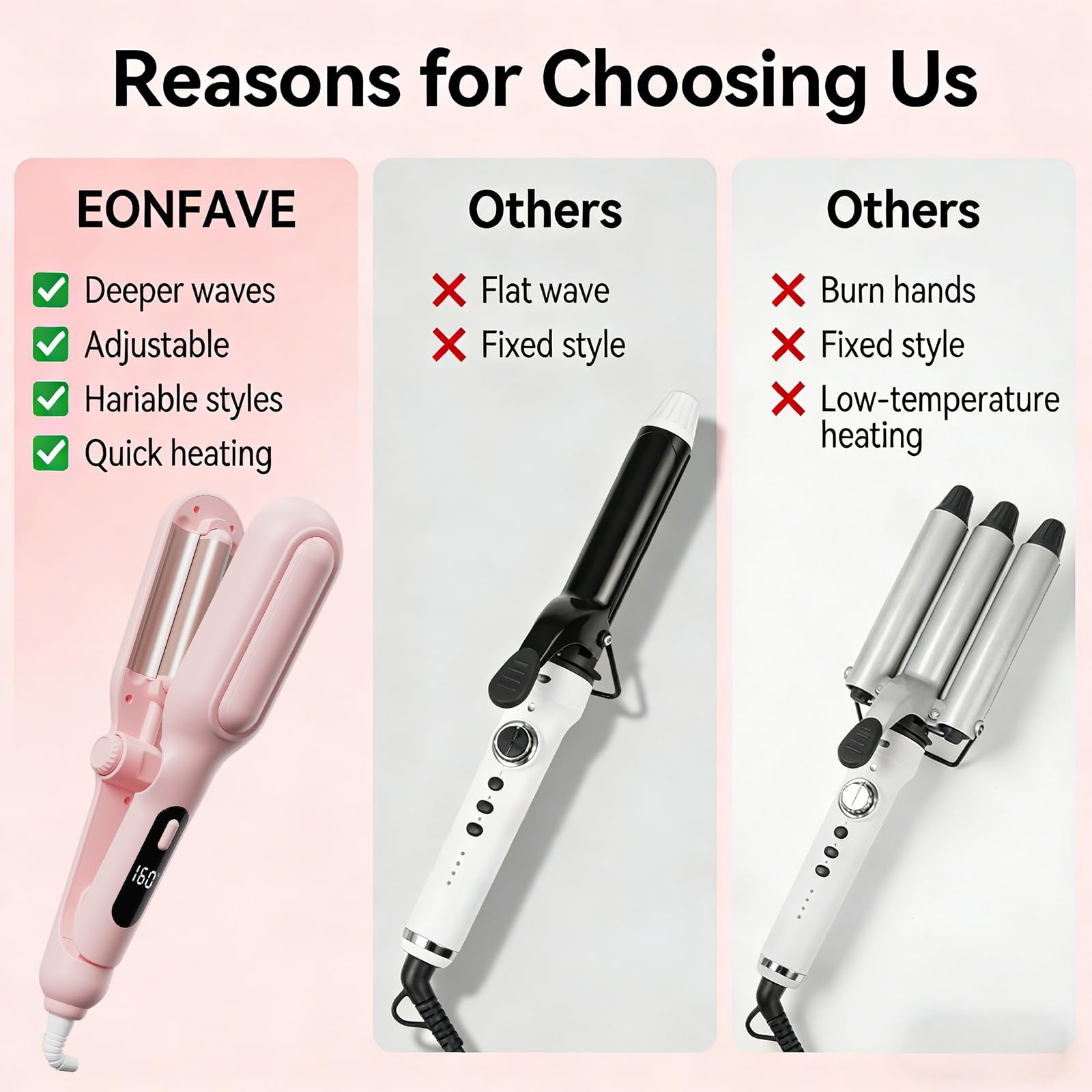 Rizadora Hair Crimper and Adjustable Hair Waver with Ionic Ceramic Technology