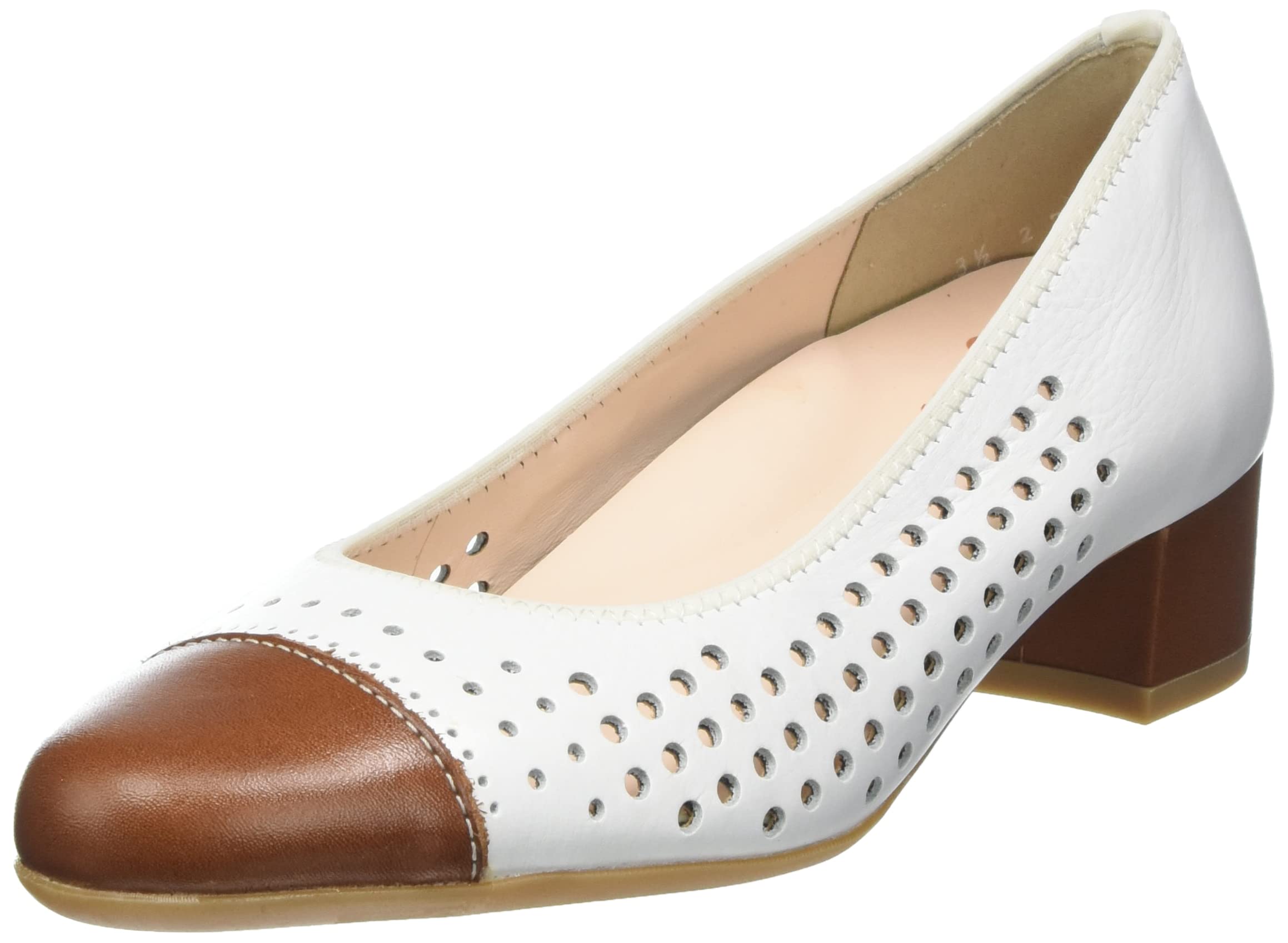 ARA Women's Nice Court Shoes, Cognac White, 41 EU Weit