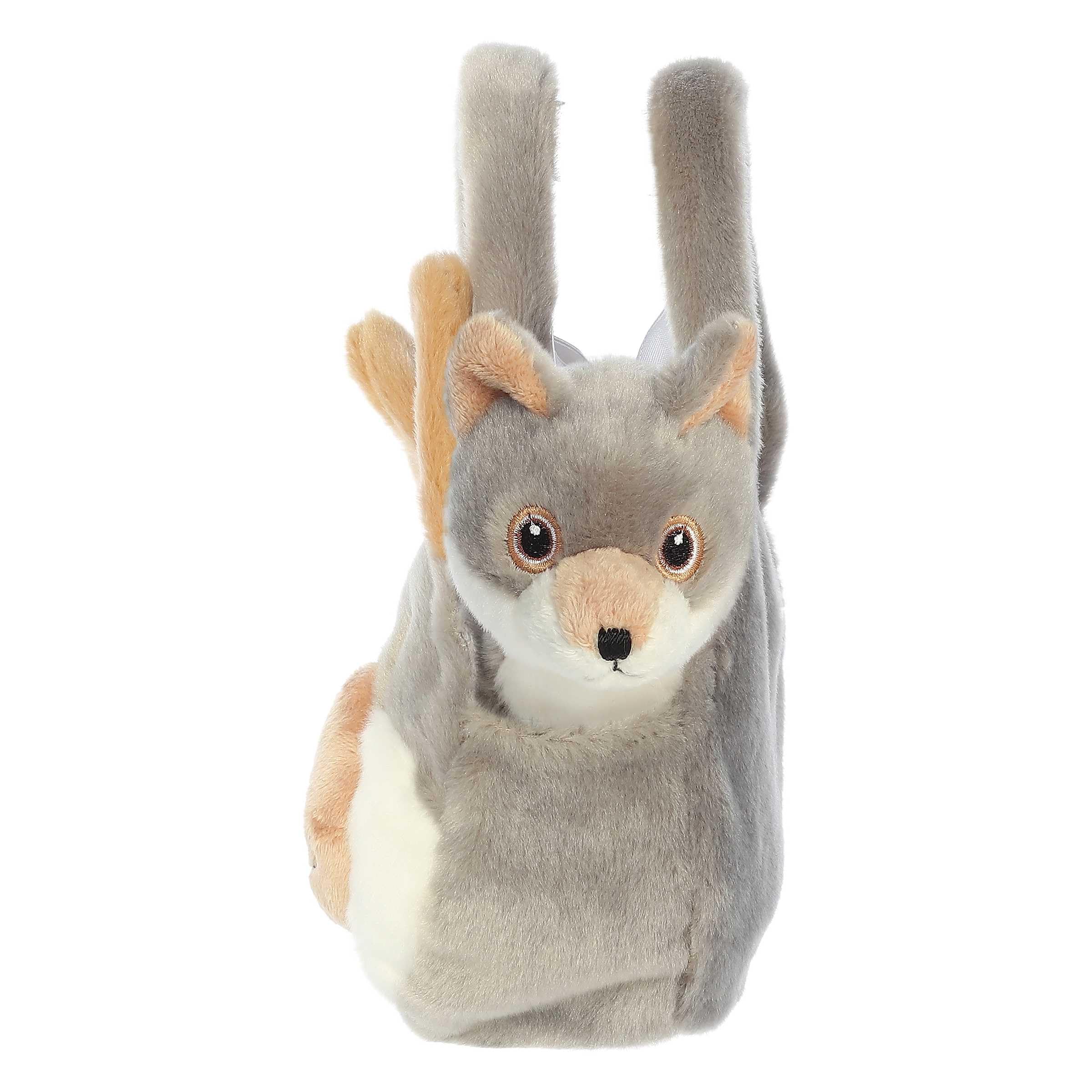 Aurora® Eco-Friendly Eco Nation™ Lupo di peluche - Coscienza ambientale - Materiali riciclati - Grigio 15,2 cm